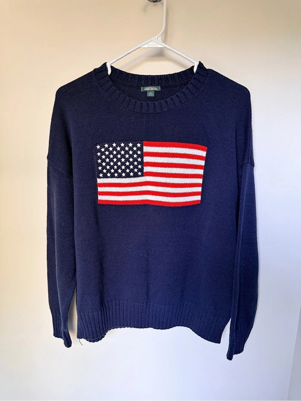American Flag Sweater in Blue Size Medium